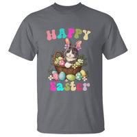 Easter Day T Shirt Cute Cat Bunny Costume Egg Basket - Wonder Print Shop