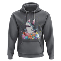 Easter Day Cute Bunny Shark Egg Basket Hoodie - Wonder Print Shop