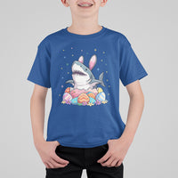 Easter Day Cute Bunny Shark Egg Basket T Shirt For Kid - Wonder Print Shop