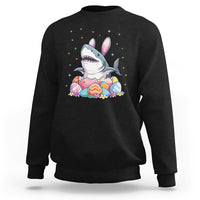 Easter Day Cute Bunny Shark Egg Basket Sweatshirt - Wonder Print Shop