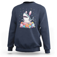 Easter Day Cute Bunny Shark Egg Basket Sweatshirt - Wonder Print Shop
