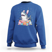 Easter Day Cute Bunny Shark Egg Basket Sweatshirt - Wonder Print Shop