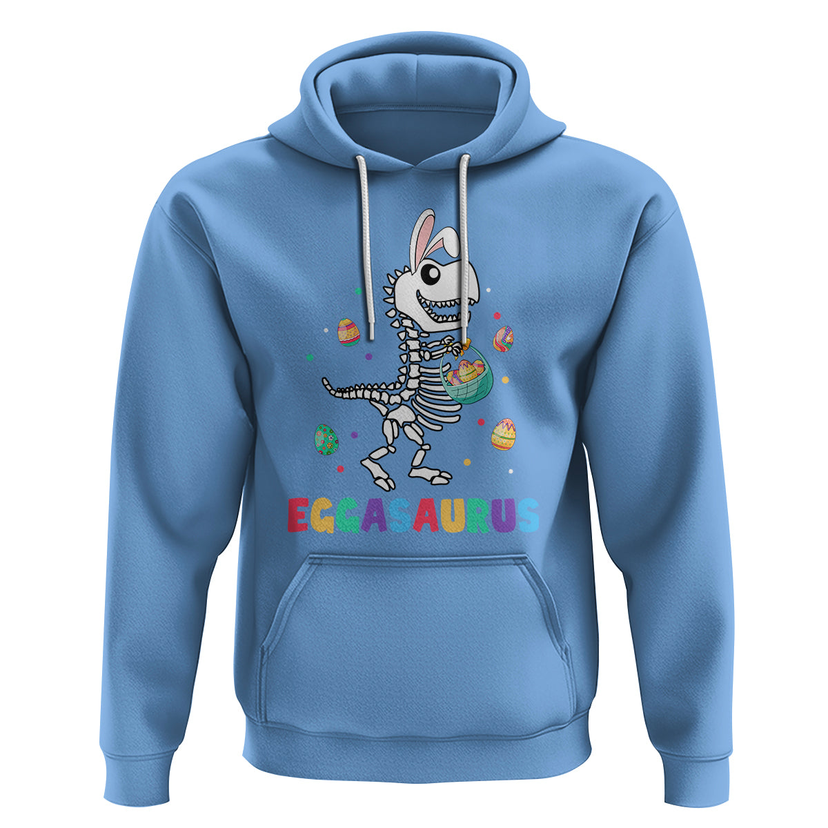 Easter Day Hoodie Eggasaurus Stegosaurus Dinosaur Egg Bunny - Wonder Print Shop