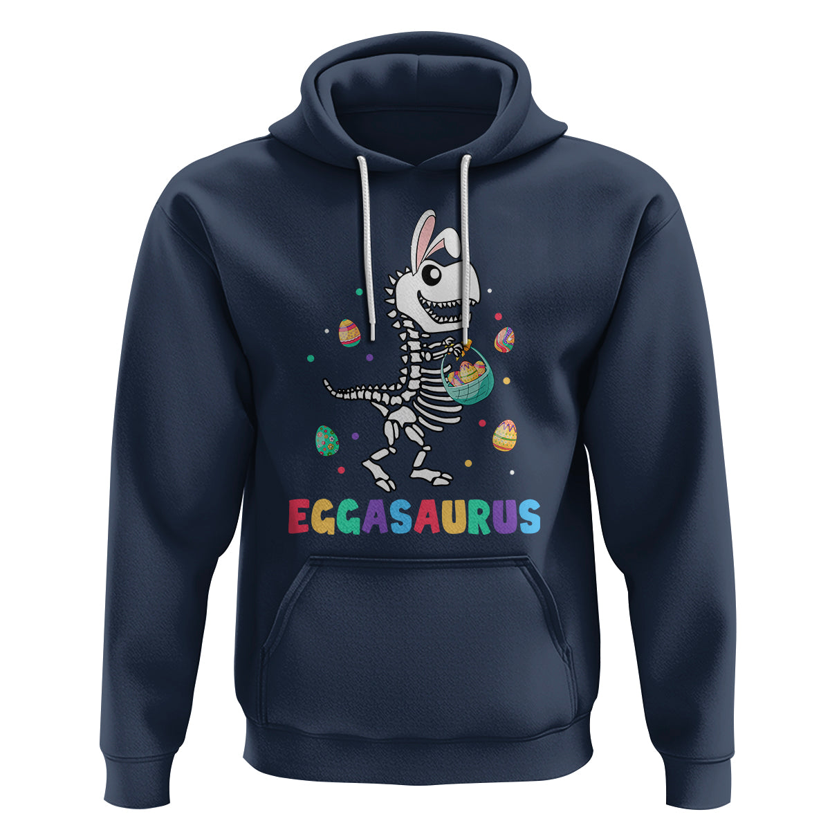 Easter Day Hoodie Eggasaurus Stegosaurus Dinosaur Egg Bunny - Wonder Print Shop