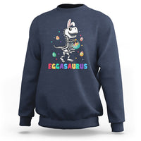 Easter Day Sweatshirt Eggasaurus Stegosaurus Dinosaur Egg Bunny - Wonder Print Shop