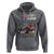 Happy Easter Day Hoodie Bunny Dinosaur Riding Monster Truck Hunting Egg - Wonder Print Shop