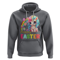 Easter Day Cute Unicorn Bunny Egg Basket Hoodie - Wonder Print Shop