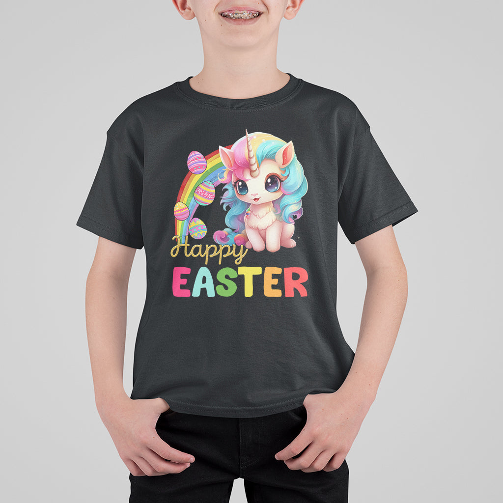 Easter Day Cute Unicorn Bunny Egg Basket T Shirt For Kid - Wonder Print Shop