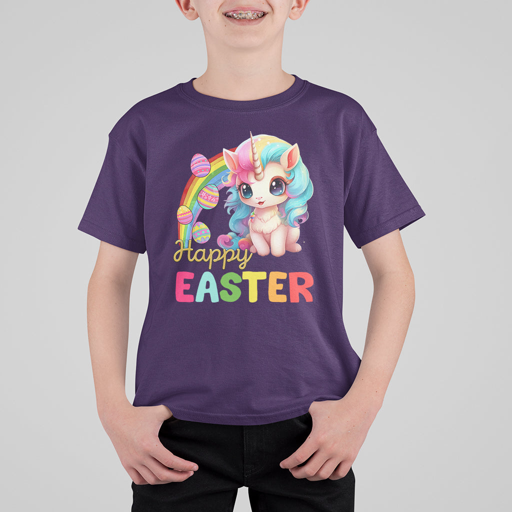 Easter Day Cute Unicorn Bunny Egg Basket T Shirt For Kid - Wonder Print Shop