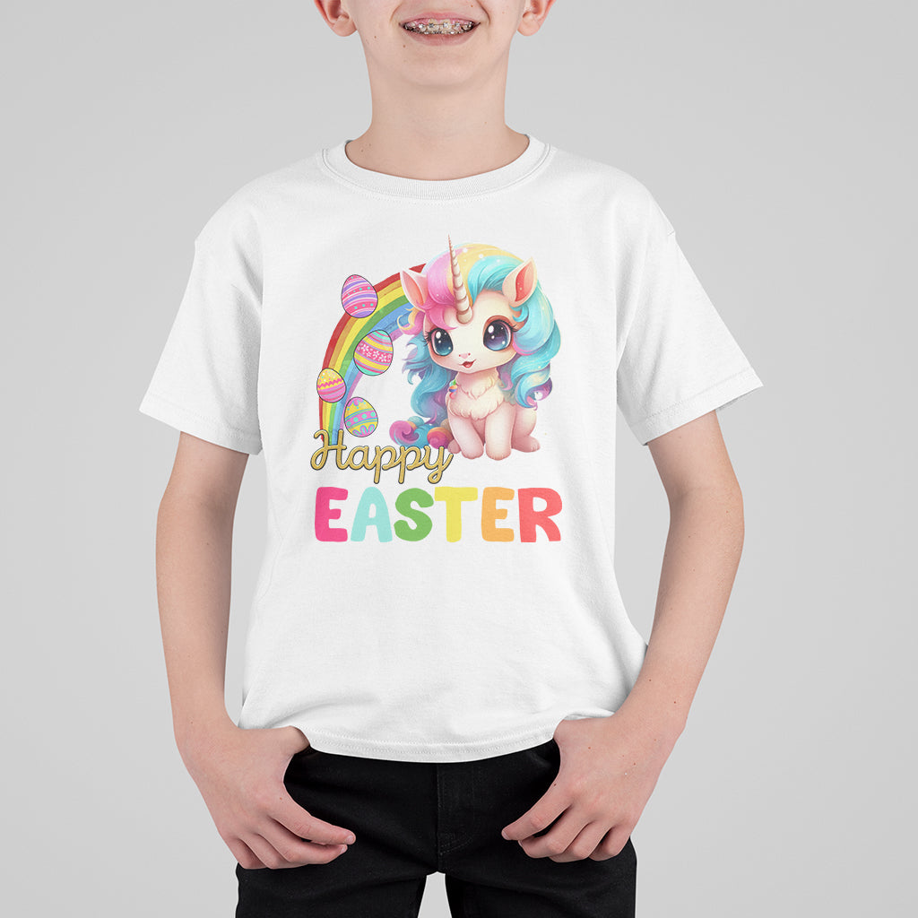 Easter Day Cute Unicorn Bunny Egg Basket T Shirt For Kid - Wonder Print Shop