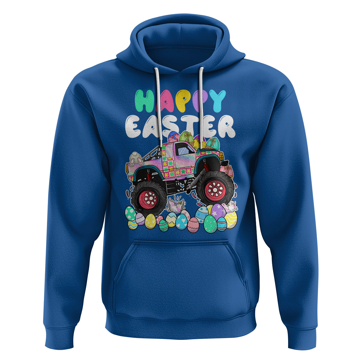 Easter Day Monster Truck Hunting Egg Boys Toddler Hoodie - Wonder Print Shop