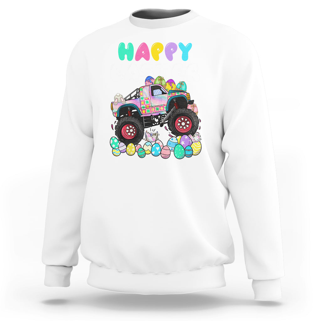 Easter Day Monster Truck Hunting Egg Boys Toddler Sweatshirt - Wonder Print Shop