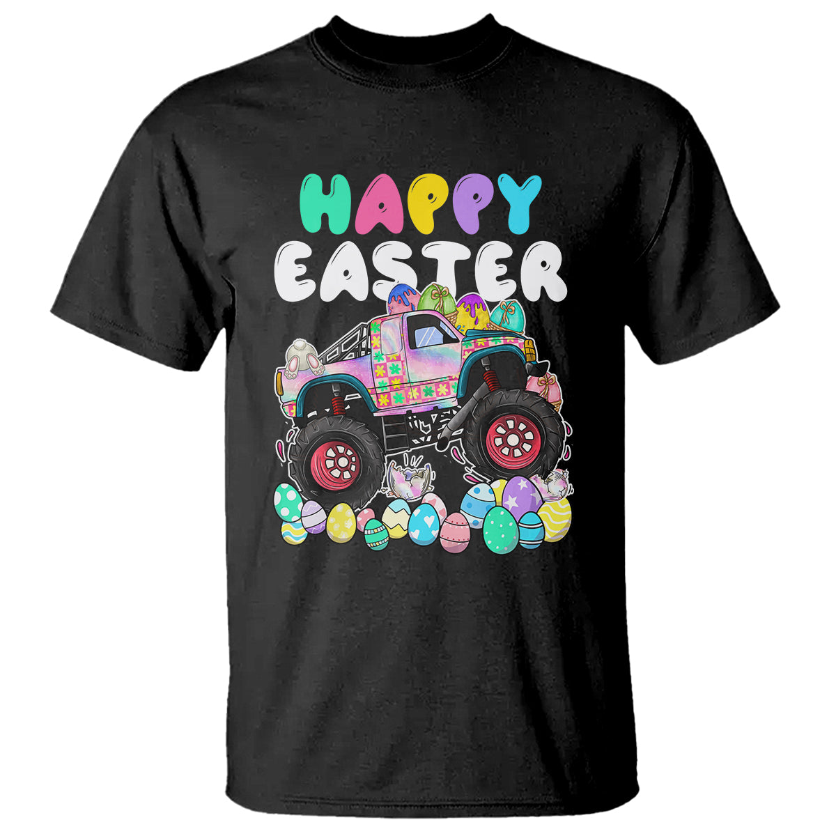 Easter Day Monster Truck Hunting Egg Boys Toddler T Shirt - Wonder Print Shop
