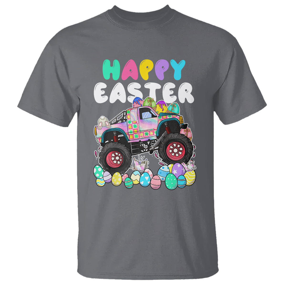 Easter Day Monster Truck Hunting Egg Boys Toddler T Shirt - Wonder Print Shop