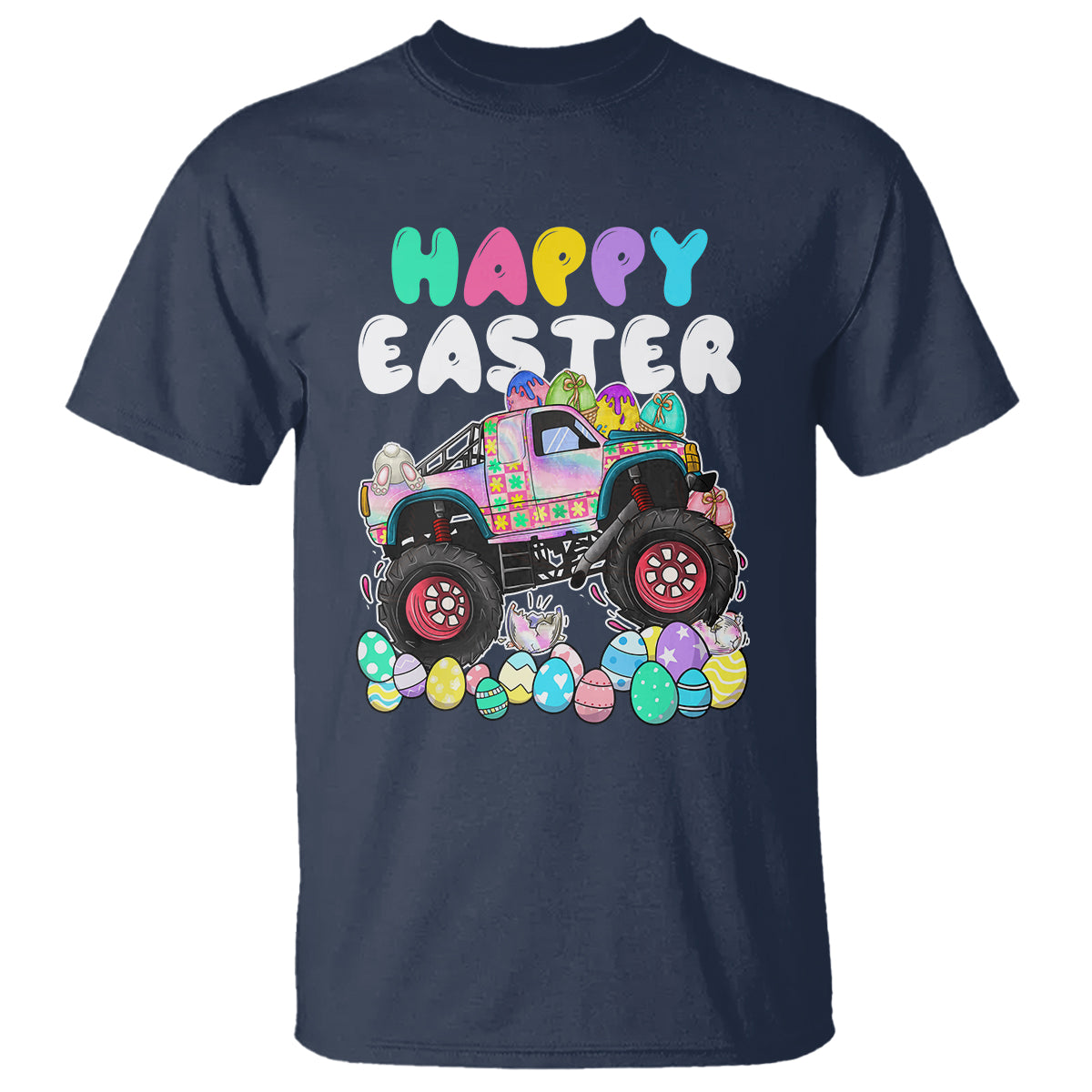 Easter Day Monster Truck Hunting Egg Boys Toddler T Shirt - Wonder Print Shop
