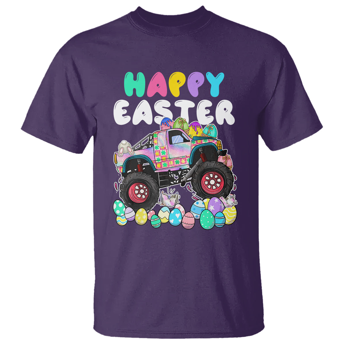 Easter Day Monster Truck Hunting Egg Boys Toddler T Shirt - Wonder Print Shop