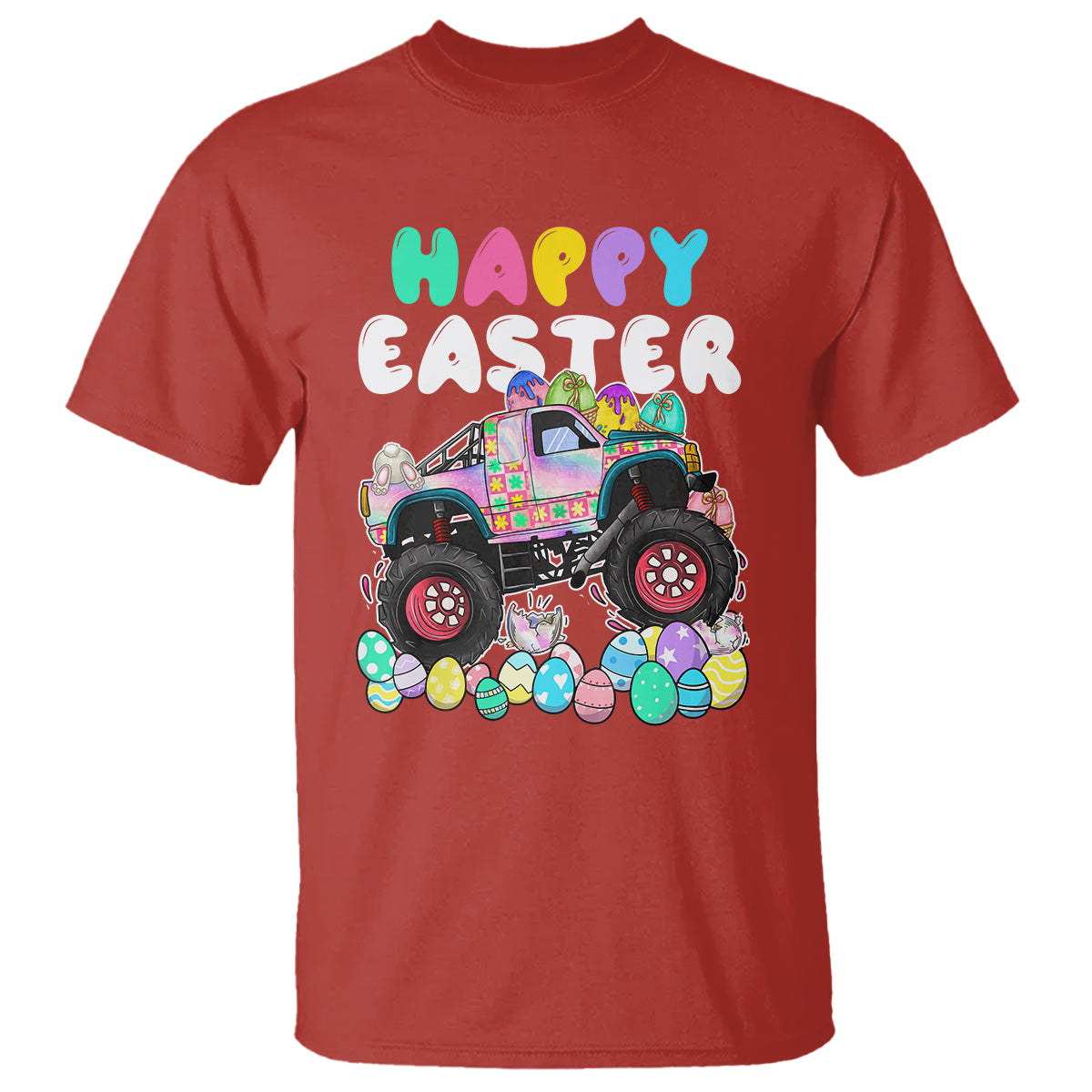 Easter Day Monster Truck Hunting Egg Boys Toddler T Shirt - Wonder Print Shop