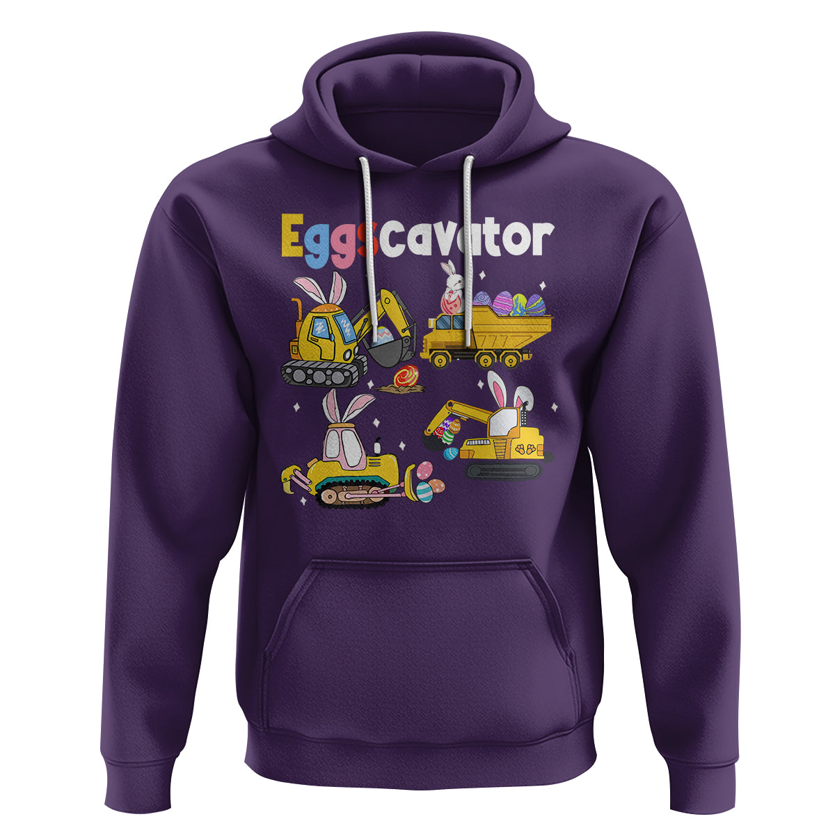 Easter Day Hoodie Eggscavator Egg Hunt Construction Trucks Toddler Boys - Wonder Print Shop