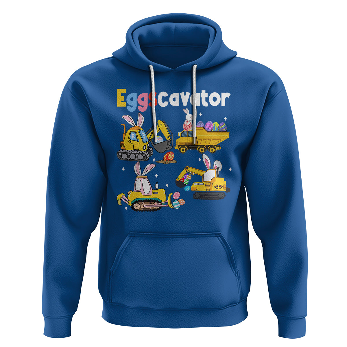 Easter Day Hoodie Eggscavator Egg Hunt Construction Trucks Toddler Boys - Wonder Print Shop