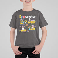 Easter Day T Shirt For Kid Eggscavator Egg Hunt Construction Trucks Toddler Boys - Wonder Print Shop