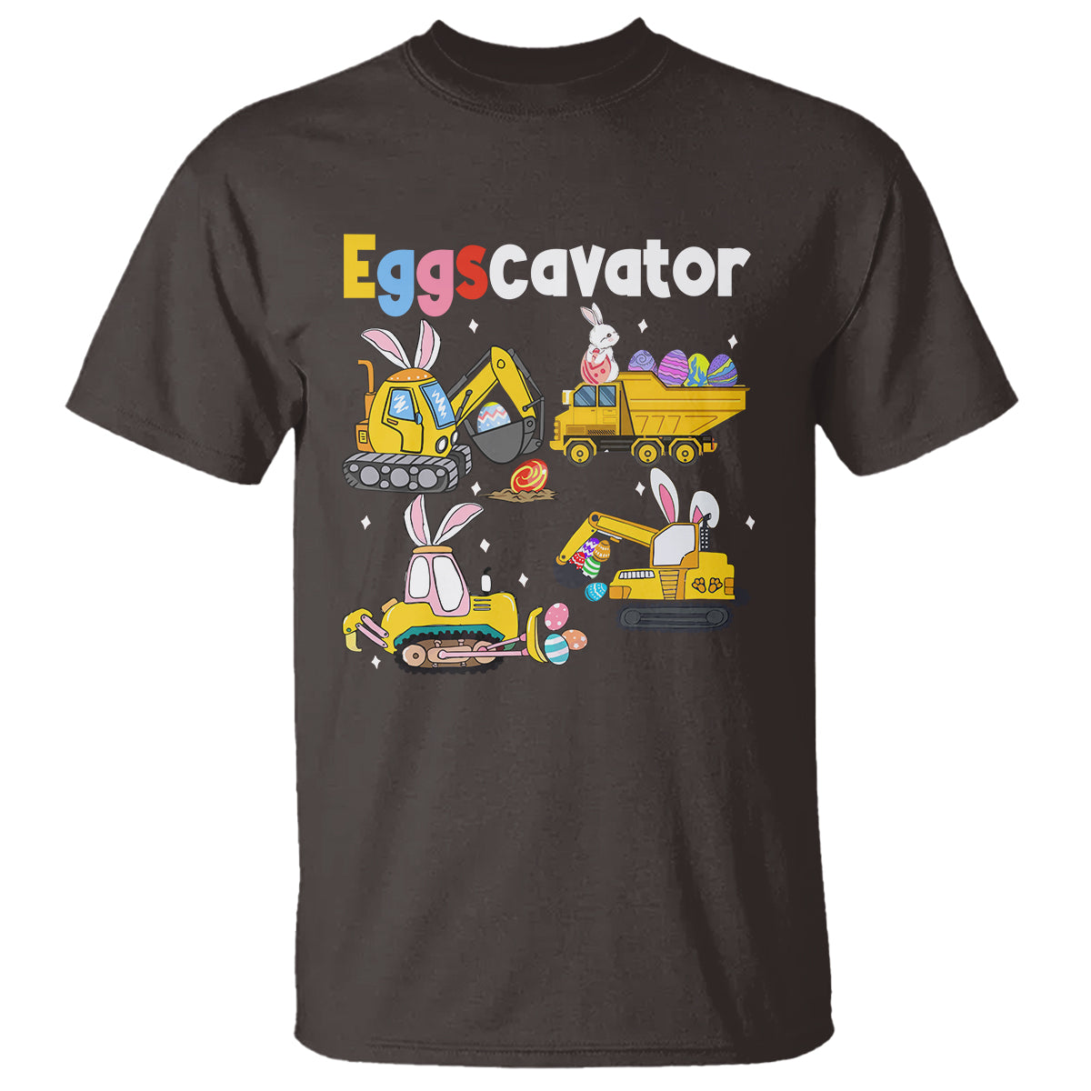 Easter Day T Shirt Eggscavator Egg Hunt Construction Trucks Toddler Boys - Wonder Print Shop