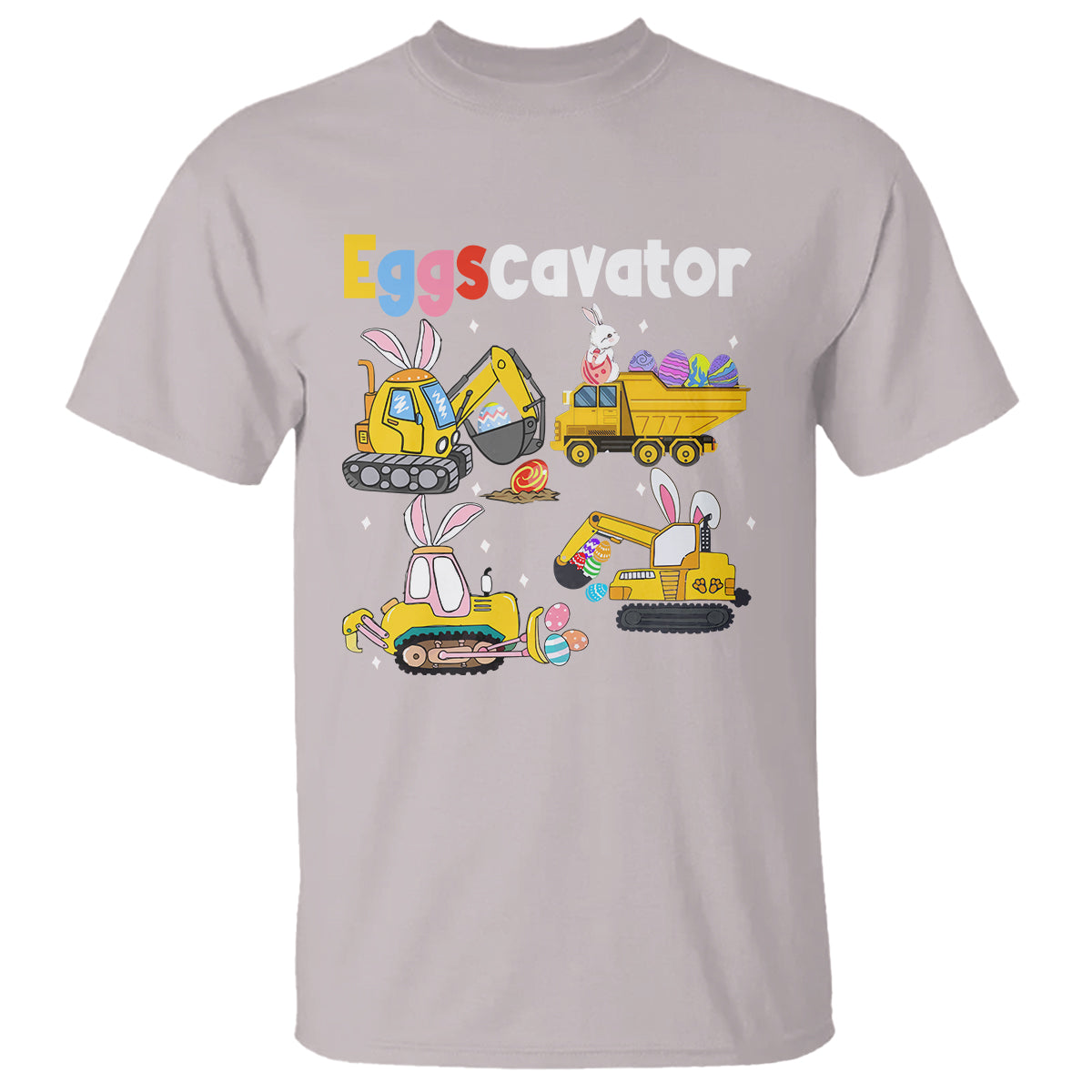 Easter Day T Shirt Eggscavator Egg Hunt Construction Trucks Toddler Boys - Wonder Print Shop