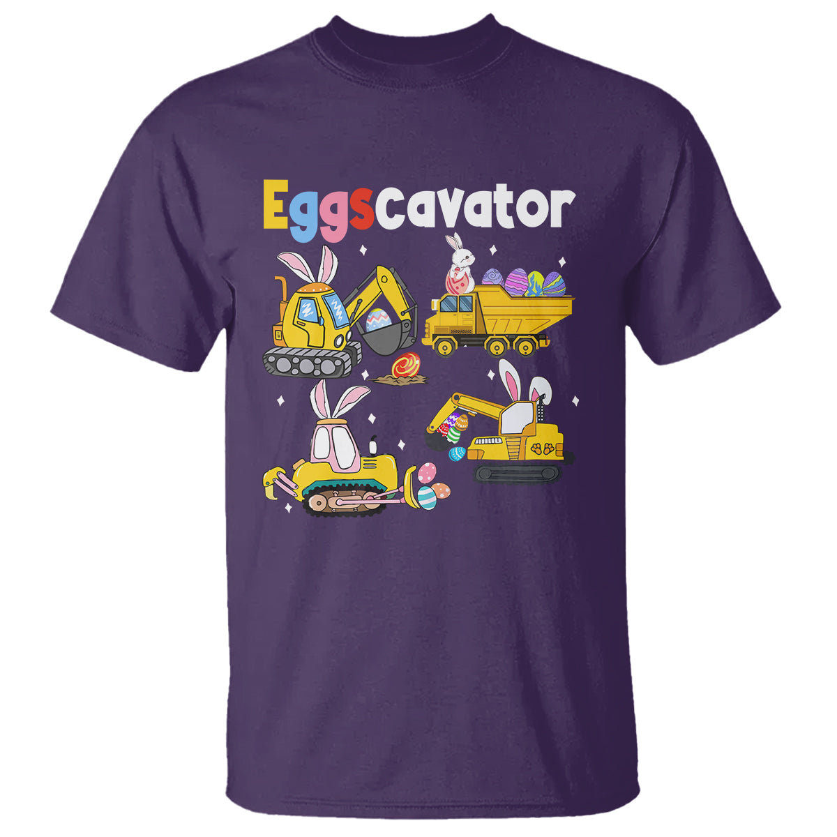Easter Day T Shirt Eggscavator Egg Hunt Construction Trucks Toddler Boys - Wonder Print Shop