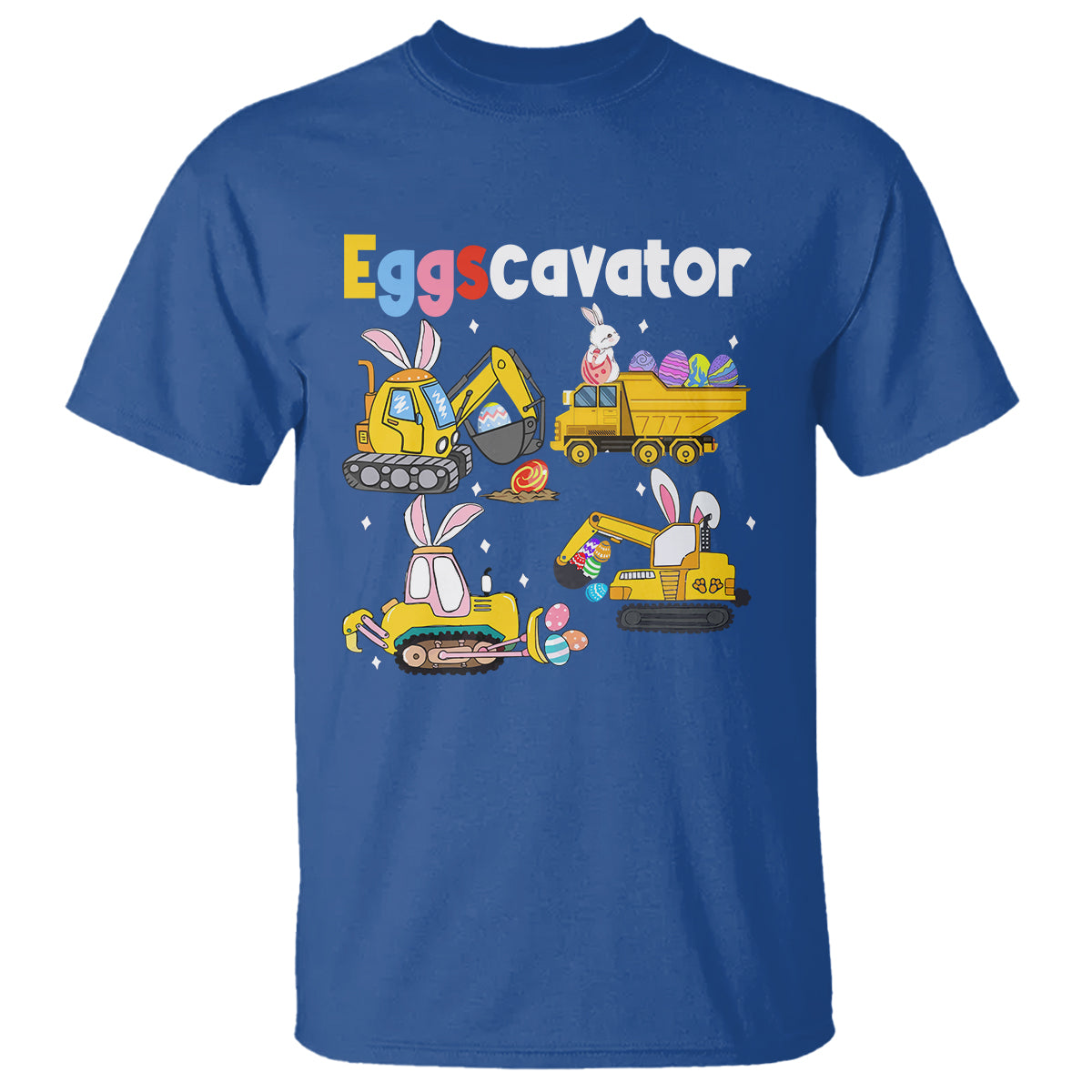 Easter Day T Shirt Eggscavator Egg Hunt Construction Trucks Toddler Boys - Wonder Print Shop
