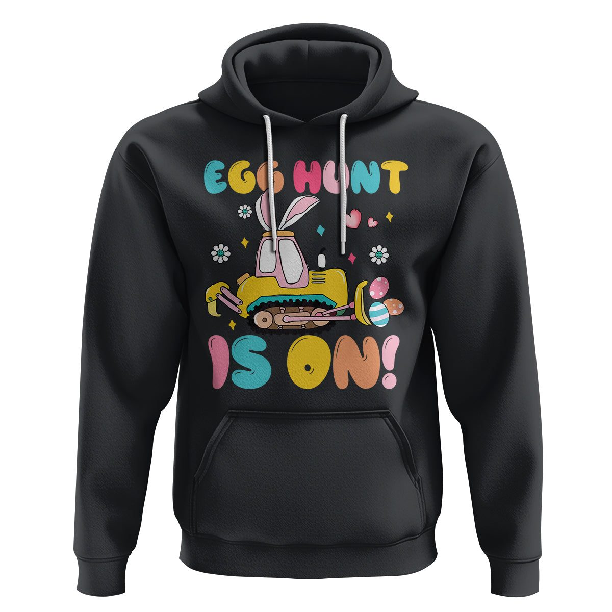 Easter Day Hoodie Egg Hunt Is On Funny Truck Bunny - Wonder Print Shop