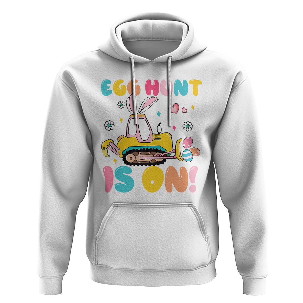 Easter Day Hoodie Egg Hunt Is On Funny Truck Bunny - Wonder Print Shop