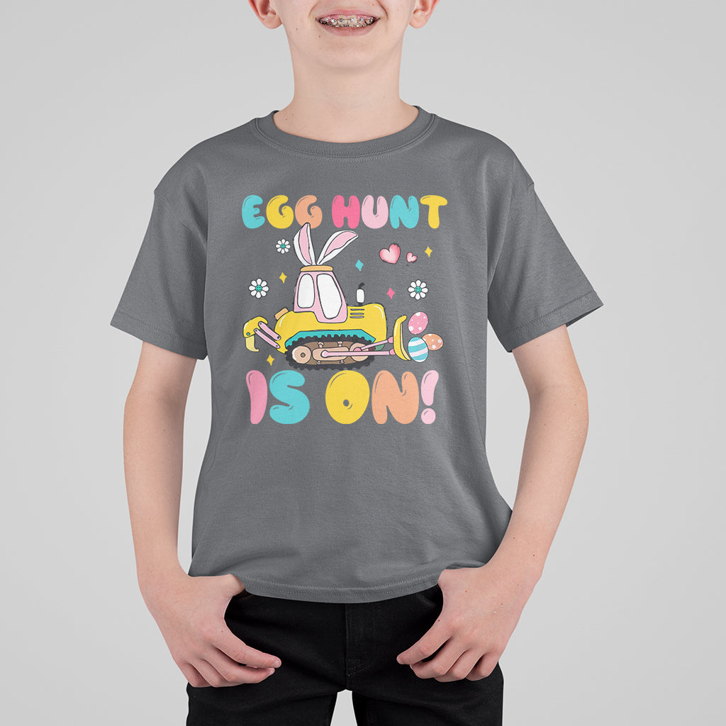 Easter Day T Shirt For Kid Egg Hunt Is On Funny Truck Bunny - Wonder Print Shop
