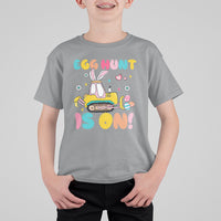 Easter Day T Shirt For Kid Egg Hunt Is On Funny Truck Bunny - Wonder Print Shop