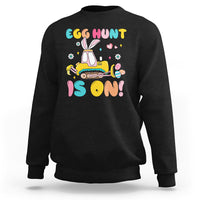 Easter Day Sweatshirt Egg Hunt Is On Funny Truck Bunny - Wonder Print Shop