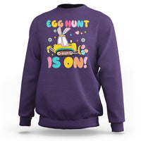 Easter Day Sweatshirt Egg Hunt Is On Funny Truck Bunny - Wonder Print Shop
