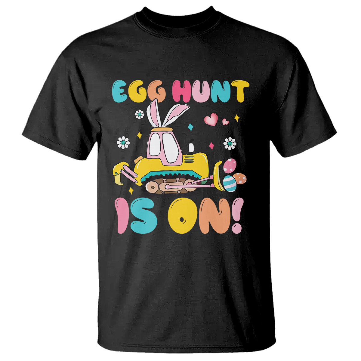 Easter Day T Shirt Egg Hunt Is On Funny Truck Bunny - Wonder Print Shop