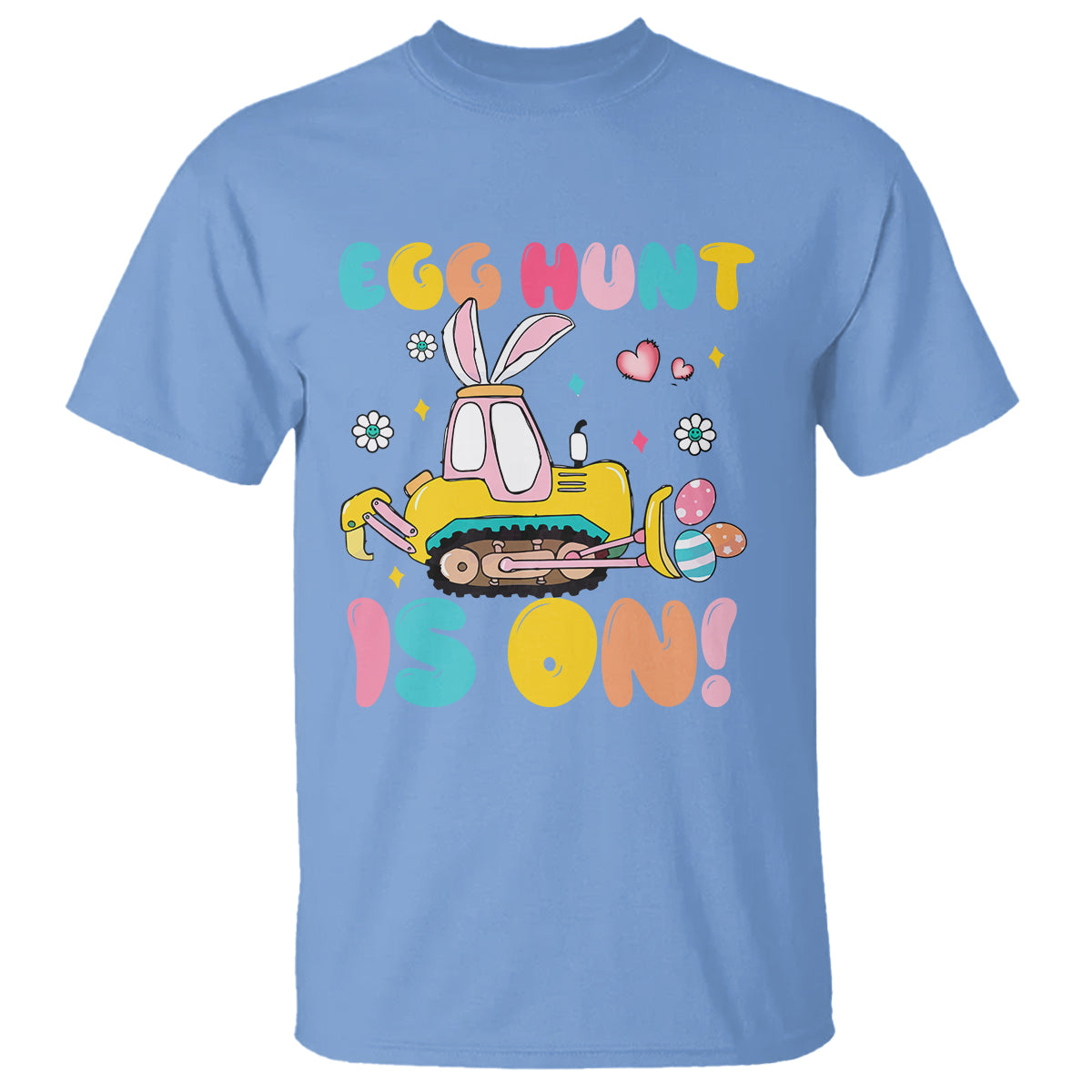 Easter Day T Shirt Egg Hunt Is On Funny Truck Bunny - Wonder Print Shop