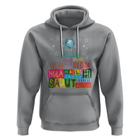 Travel Lover Hoodie Hello Word in Different Languages Greetings - Wonder Print Shop