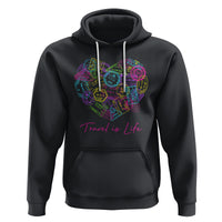 Travel Lover Hoodie Vintage Stamp Flight Travel Vacation Cruise Trip - Wonder Print Shop
