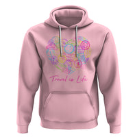 Travel Lover Hoodie Vintage Stamp Flight Travel Vacation Cruise Trip - Wonder Print Shop