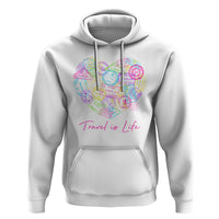 Travel Lover Hoodie Vintage Stamp Flight Travel Vacation Cruise Trip - Wonder Print Shop