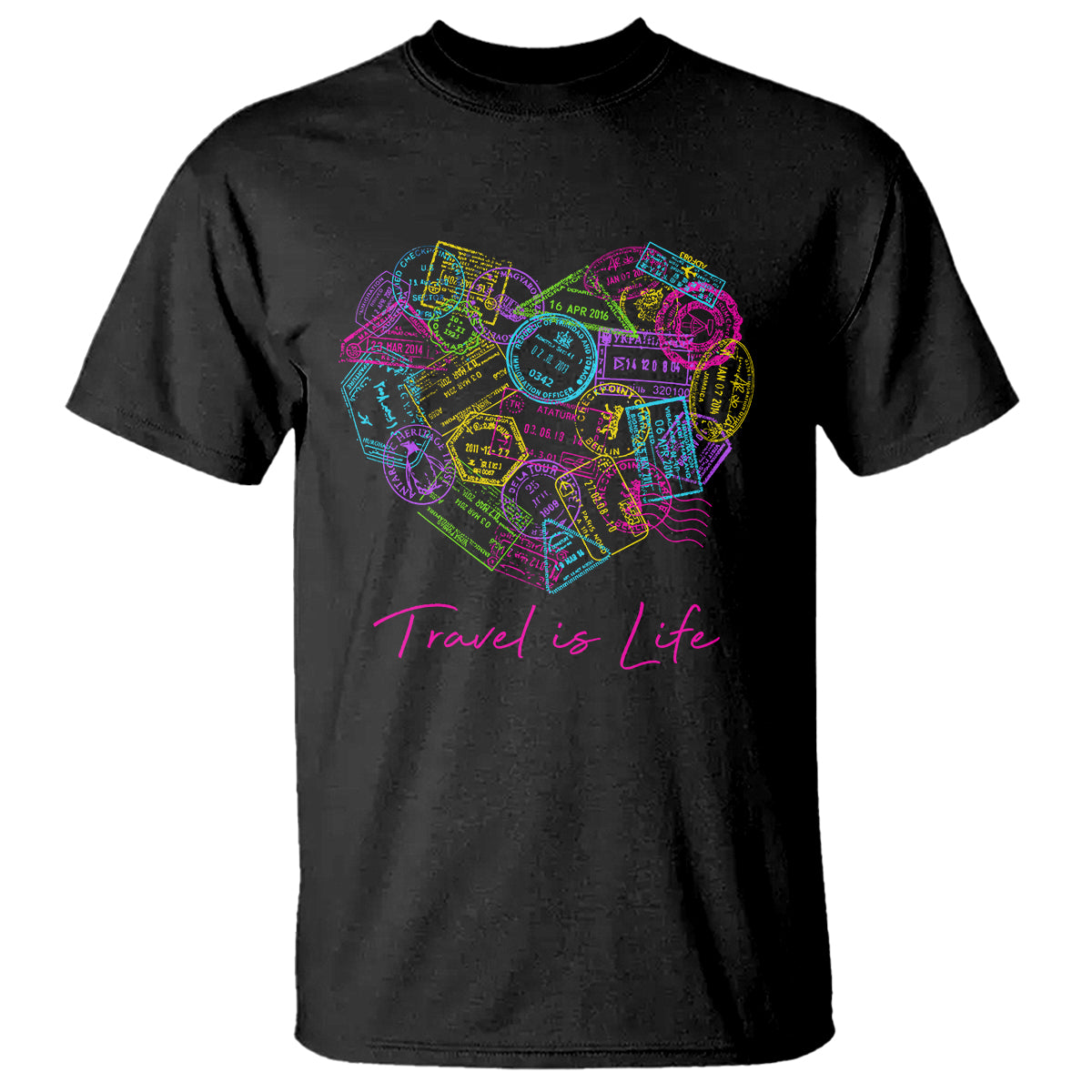 Travel Lover T Shirt Vintage Stamp Flight Travel Vacation Cruise Trip - Wonder Print Shop