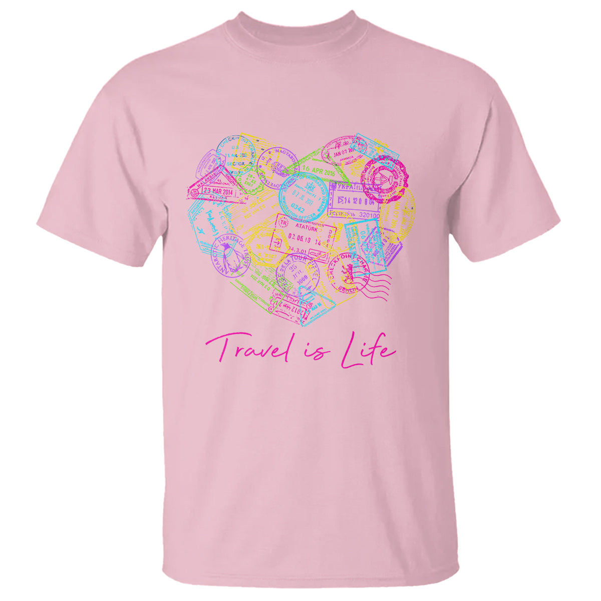 Travel Lover T Shirt Vintage Stamp Flight Travel Vacation Cruise Trip - Wonder Print Shop