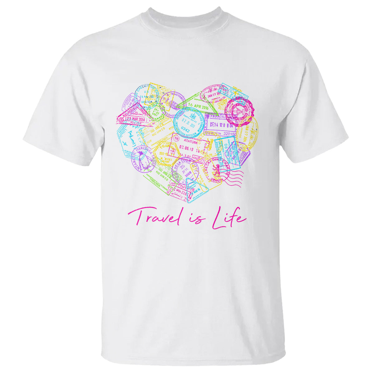 Travel Lover T Shirt Vintage Stamp Flight Travel Vacation Cruise Trip - Wonder Print Shop