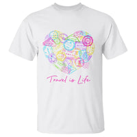 Travel Lover T Shirt Vintage Stamp Flight Travel Vacation Cruise Trip - Wonder Print Shop