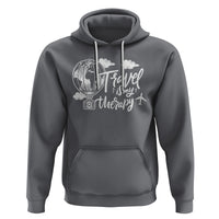 Travel Is My Therapy Hoodie World Traveling - Wonder Print Shop