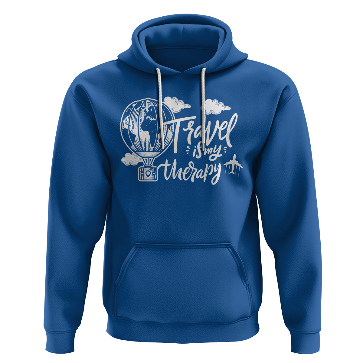 Travel Is My Therapy Hoodie World Traveling - Wonder Print Shop