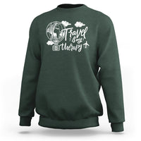 Travel Is My Therapy Sweatshirt World Traveling - Wonder Print Shop