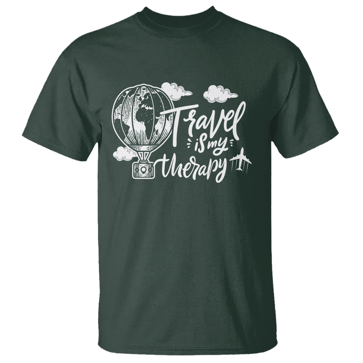 Travel Is My Therapy T Shirt World Traveling - Wonder Print Shop