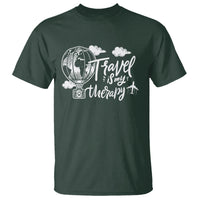 Travel Is My Therapy T Shirt World Traveling - Wonder Print Shop