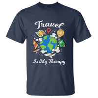 Travel Is My Therapy T Shirt World Traveling - Wonder Print Shop